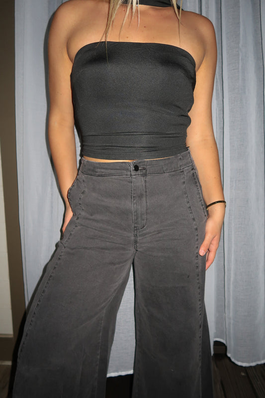 After Hours Wide Leg Denim Pant